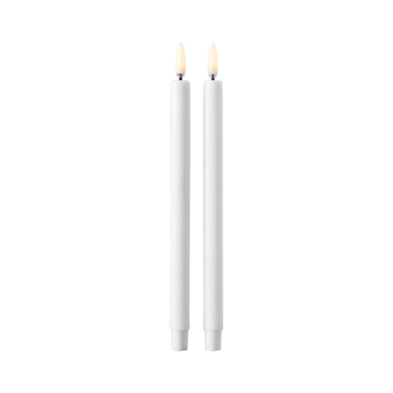 Stoff angel led lys 2 pk i hvitt