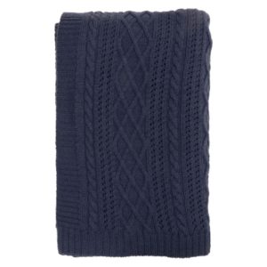 Westler pledd fra Halvor Bakke, produktbilde av pledd i Navy i 130 x 180 cm