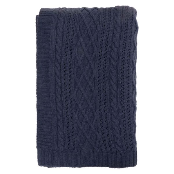 Westler pledd fra Halvor Bakke, produktbilde av pledd i Navy i 130 x 180 cm