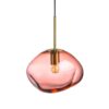 Crystal Stone | Morgenrød fra Hadeland Glassverk, produktbilde av lampe i størrelsen 300 mm med messing