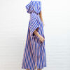 Naram Poncho fra Bongusta i dazzling blue & rose
