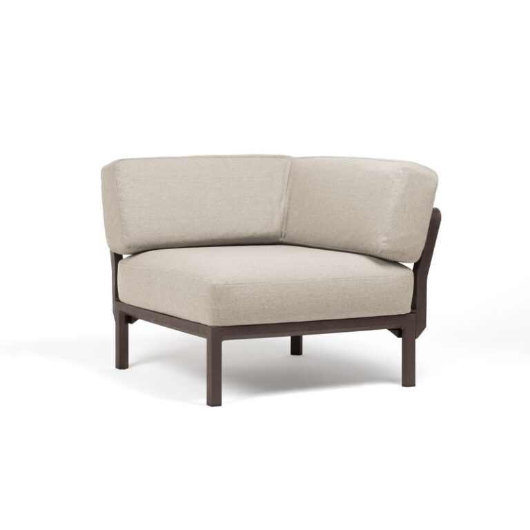 Maximo midtmodul fra Nardi, ramme i mørk brun og puter i beige