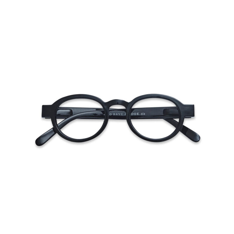 lesebriller circle twist black fra have a look har en rund form med sort innfatning