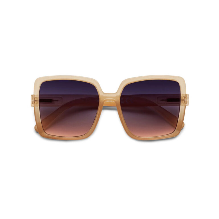 Store solbriller med firkantet form i beige fra have a look