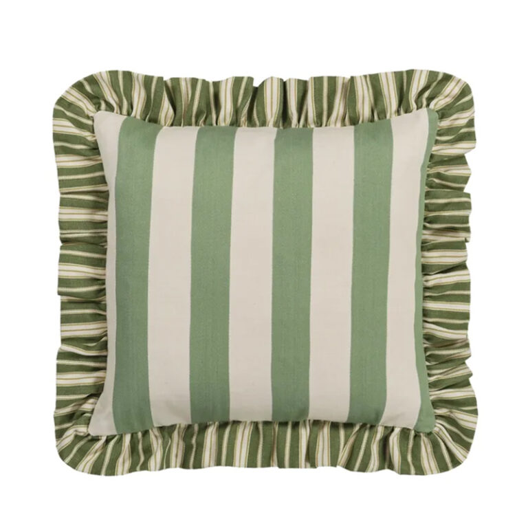CCDG1607-Celadon bomullspute fra Designers Guild-grønne striper-et hjem