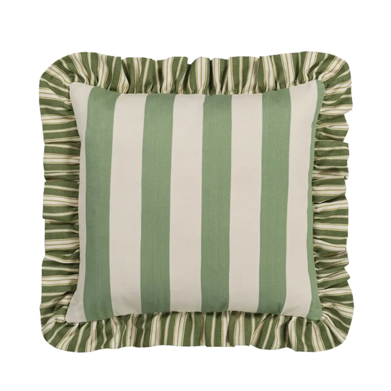 CCDG1607-Celadon bomullspute fra Designers Guild-grønne striper-et hjem